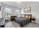 Bright bedroom featuring two windows, a comfortable bed, and stylish bedside tables at 2751 Matera Dr, St Cloud, FL 34771