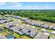 Aerial shot of homes nestled in a community with lush greenery, offering a blend of nature and neighborhood living at 4485 Renly Ln, Clermont, FL 34711