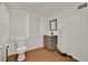 This bathroom boasts shiplap paneling, a new vanity, modern fixtures, and natural light at 508 10Th St, St Cloud, FL 34769