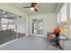 Relaxing screened lanai with ceiling fan and views, perfect for enjoying the outdoors at 751 Via Milano, Apopka, FL 32712