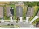 An aerial view shows the layout of this single Gathering home nestled in a beautiful neighborhood at 9915 Kona Isle Ct, Orlando, FL 32817