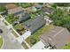 Aerial view of the property, showcasing its location and surrounding neighborhood, mature landscaping at 9915 Kona Isle Ct, Orlando, FL 32817