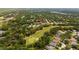 Scenic aerial view of a residential area next to a golf course, blending community and recreation at 1320 Antrim Cir, Ormond Beach, FL 32174
