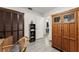 Bedroom featuring hardwood floors and a brown wooden closet in the corner at 1328 Laurel Dr, Daytona Beach, FL 32117