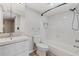 Clean bathroom with white fixtures, including a tub/shower combo and a stylish vanity at 390 Lake Placid Ct # 304, Altamonte Springs, FL 32701