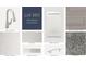 Selection board of modern kitchen and bathroom fixtures including faucet, cabinet, countertop and carpet at 652 Pothos St, Apopka, FL 32703