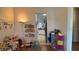 Comfortable living area with a reading nook and built-in shelving at 7415 Devereaux St, Reunion, FL 34747