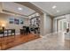 Bright office space with custom built-in shelving and hardwood floors at 9405 Bordet Ct, Orlando, FL 32827