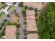 Aerial view of multi-Gathering housing in a neighborhood setting, outlined in red at 1227 Sandwedge St, Davenport, FL 33896