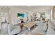 Open concept living area with TV and comfortable furnishings, seamlessly connected to the kitchen at 17847 Adrift Rd, Winter Garden, FL 34787