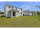 A spacious backyard with lush grass and a covered patio, perfect for outdoor enjoyment at 2055 Town Pasture Dr, Eustis, FL 32726