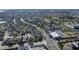 Overhead shot showcases a well-maintained neighborhood with tree-lined streets, sidewalks, and community spaces at 207 Black Springs Ln, Winter Garden, FL 34787