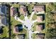 The neighborhood aerial featuring beautiful homes arranged around a charming cul-de-sac at 207 Black Springs Ln, Winter Garden, FL 34787