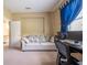 Office featuring a large window, desk, comfortable seating, and neutral carpet at 207 Black Springs Ln, Winter Garden, FL 34787