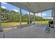 Spacious screened-in patio with views of lush greenery, ideal for relaxation and outdoor enjoyment at 25057 Riverwalk Dr, Leesburg, FL 34748