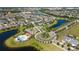 Overhead view displaying the community's landscape, amenities, and home's location at 2790 Monticello Way, Kissimmee, FL 34741