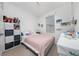 Cozy bedroom featuring neutral walls, carpet floors, and a window for natural light at 2790 Monticello Way, Kissimmee, FL 34741
