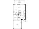 Open concept first floor plan featuring a kitchen, bedroom, great room, and garage access at 3389 Rolling Plains Cir, Clermont, FL 34714