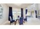 Cozy dining area with modern light fixture and backyard views from the large windows at 4002 Scarlet Branch Rd, Orlando, FL 32824