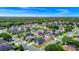 Wide aerial shot of a residential area showcasing neatly arranged houses and serene, tree-lined streets at 5431 White Heron Pl, Oviedo, FL 32765