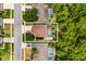 Aerial view showcasing a home with a private pool and patio area perfect for outdoor relaxation at 555 Carey Way, Orlando, FL 32825