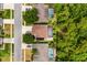 Aerial view showcasing a home with a private pool and patio area perfect for outdoor relaxation at 555 Carey Way, Orlando, FL 32825