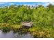 Scenic lake view featuring a wooden dock surrounded by lush vegetation and tranquil water at 555 Carey Way, Orlando, FL 32825