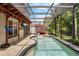 Beautiful screened-in pool area with a covered patio and a relaxing outdoor space at 555 Carey Way, Orlando, FL 32825