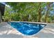 The sparkling blue pool offers a refreshing escape in a private, landscaped yard at 808 Denton Rd, Winter Park, FL 32792