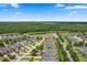 Sprawling aerial view of a community adjacent to a pond and green space in a Gathering-friendly area at 15160 Avenue Of The Arbors, Winter Garden, FL 34787