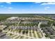 Wide aerial shot of a neighborhood near vast wooded area and open spaces, offering a serene lifestyle at 15160 Avenue Of The Arbors, Winter Garden, FL 34787