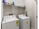 Practical laundry room with modern washer and dryer units at 4201 Oakview Dr, Davenport, FL 33837