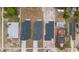 Aerial shot of new construction home sites from above in residential area at 59 W 10Th St, Apopka, FL 32703