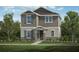 Charming two-story home with a mix of vertical siding and cedar shake accents and well-manicured landscaping at 9120 Norley Ct, Davenport, FL 33896