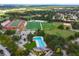 An aerial view of community sports complex showing a pool, track, football, baseball and soccer fields at 236 N Ranger Blvd, Winter Park, FL 32792