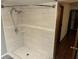 Beautiful new stand up shower with decorative tile, and an overhead shower head at 1105 Mill Run Cir, Apopka, FL 32703