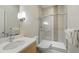 Modern bathroom with walk-in shower, stylish fixtures, and clean lines for a spa-like experience at 17349 Serenidad Blvd, Clermont, FL 34714