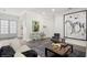 Comfortable living area with hardwood floors, stylish seating, and artistic decor for a modern feel at 1761 Legion Dr, Winter Park, FL 32789