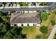 Aerial view of the community townhouse building overlooking the back yard at 2743 River Landing Dr, Sanford, FL 32771