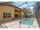 A screened in pool is surrounded by a spacious patio at 6857 Dolce St, Orlando, FL 32819