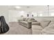 Upstairs living room with neutral colored walls, plush carpet, and comfortable seating for relaxing and entertaining at 8448 Greenbank Blvd, Windermere, FL 34786
