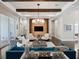 Beautiful living room featuring a decorative ceiling, stylish furnishings, and dark wood floors at 8581 Lake Nona Shore Dr, Orlando, FL 32827