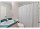 This bathroom provides a shower-tub combo, a sink, and a toilet at 4306 Pebblestone Ct, Orlando, FL 32826