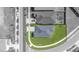 Aerial view of home showing roof, green lawn, driveway and location in neighborhood at 820 Overpool Ave, Davenport, FL 33896