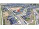 Aerial view showing house location within community and surrounding neighborhood streets at 820 Overpool Ave, Davenport, FL 33896