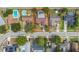 This aerial view showcases the property's neighborhood and proximity to nearby houses at 1026 Manchester Cir, Winter Park, FL 32792