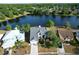 Aerial view of a charming single-Gathering home with lake view at 11160 Sylvan Pond Cir, Orlando, FL 32825
