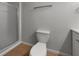 Bathroom features a glass shower and updated fixtures at 1249 12Th St, Clermont, FL 34711