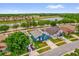 Aerial view of a well-maintained home with a manicured lawn and a nearby pond at 1730 Ribbon Falls Pkwy, Orlando, FL 32824