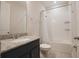 Full bathroom with granite counters, updated hardware, and an shower/tub combination for Gathering or guests at 2168 Marsh Sedge Ln, Winter Park, FL 32792